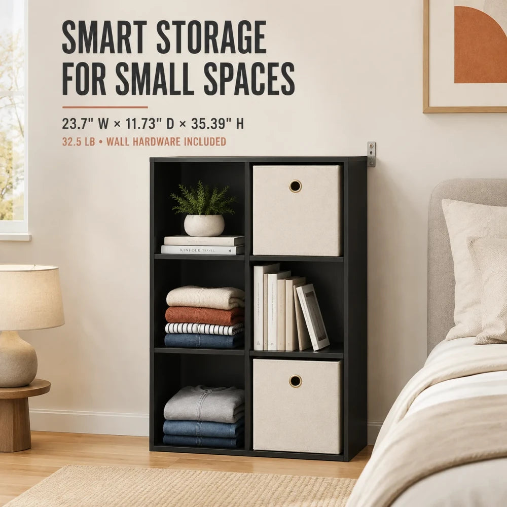 Minimalist Black Plastic Storage Tower