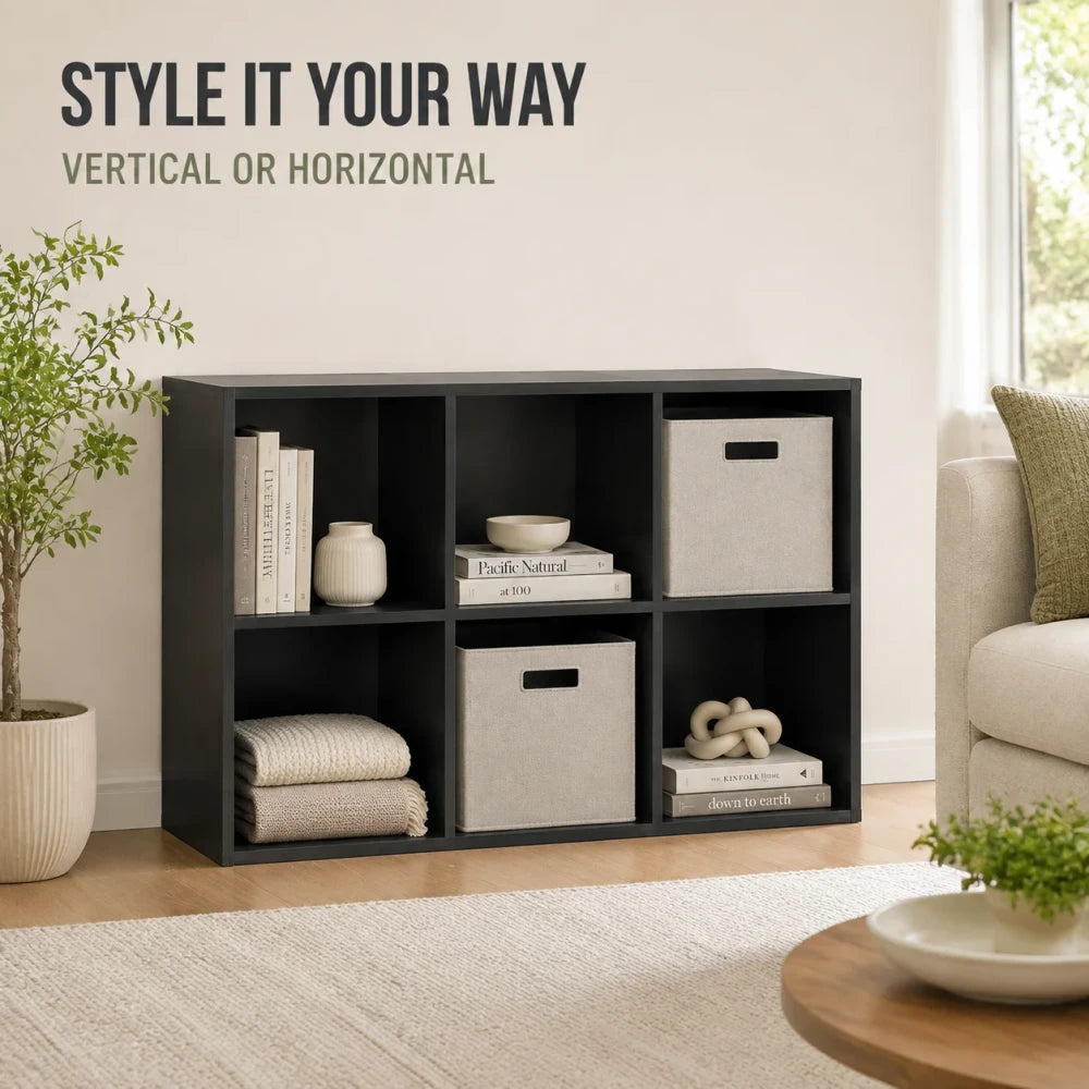 Minimalist Black Plastic Storage Tower
