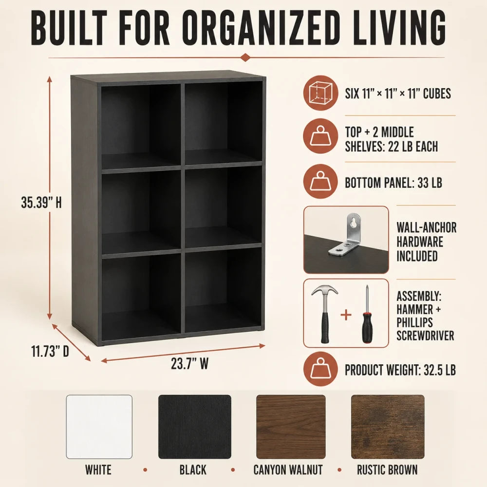 Minimalist Black Plastic Storage Tower