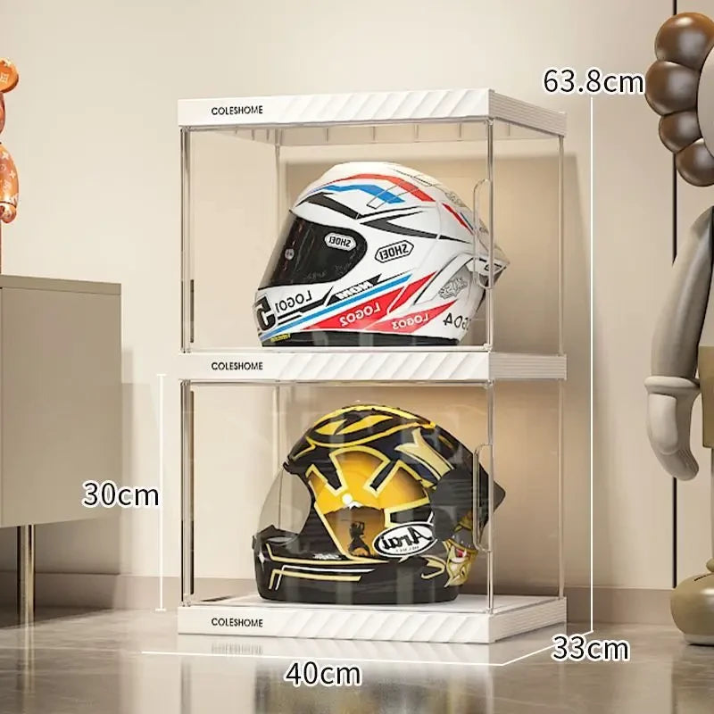 Acrylic Helmet Storage Cabinet